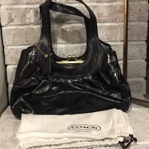 Coach Ergo patent leather kiss-lock handbag
